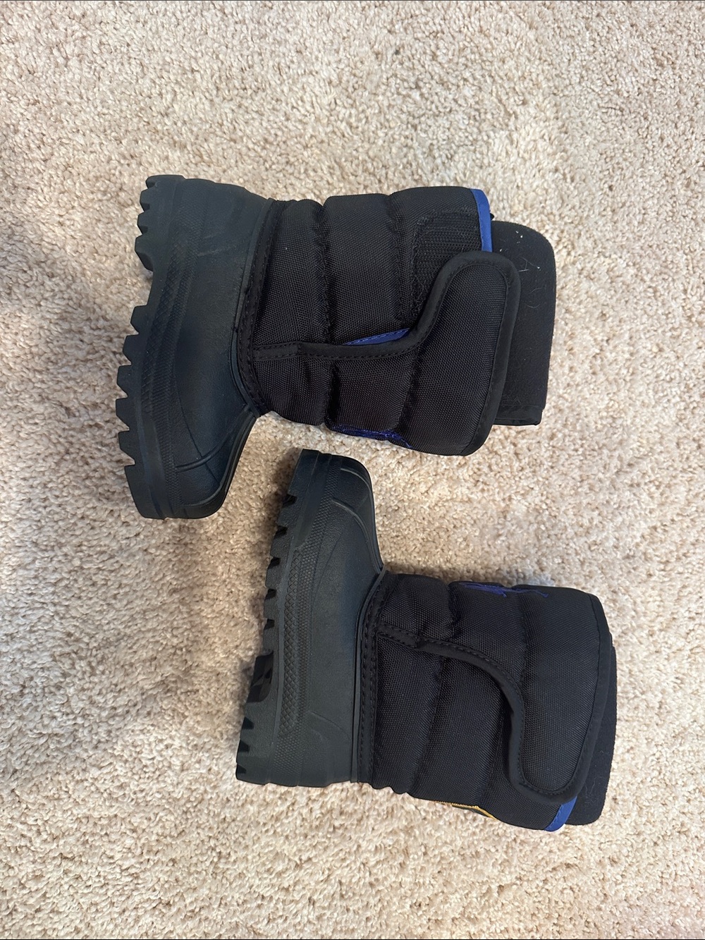 Ralph Lauren Black Boot with Navy Trim and Gold Crest Patch